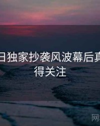 黑料每日独家抄袭风波幕后真相，值得关注