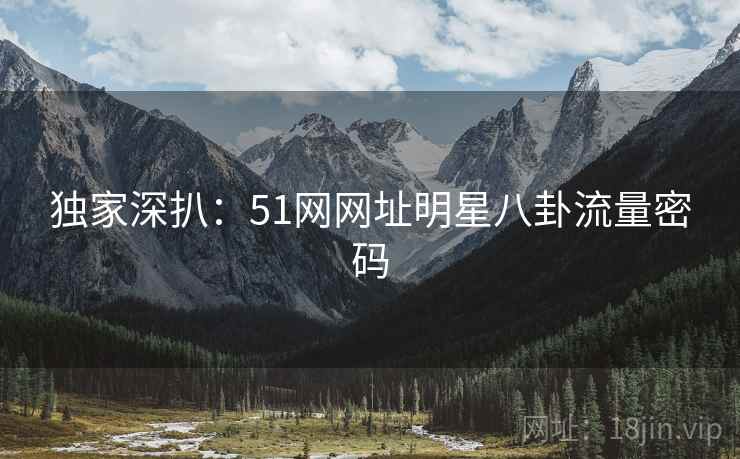 独家深扒：51网网址明星八卦流量密码