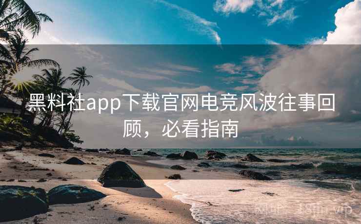 黑料社app下载官网电竞风波往事回顾，必看指南