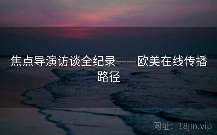 焦点导演访谈全纪录——欧美在线传播路径